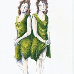 freaks (siamese twins), 2014
Buntstift auf Papier