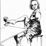 freaks (lady drinking), 2014
Filzstift auf Papier