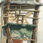 summer kitchen and tree house