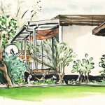 Summer cabin in the woods