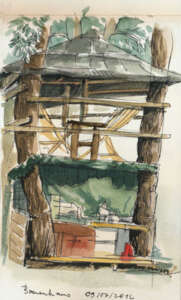 summer kitchen and tree house